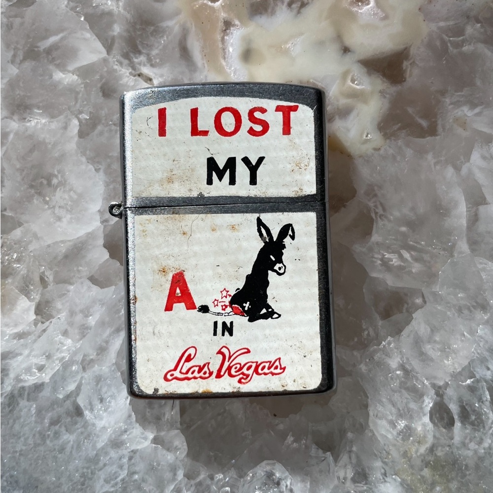 Vintage “I lost my a$$ in Las Vegas” Donkey Zippo